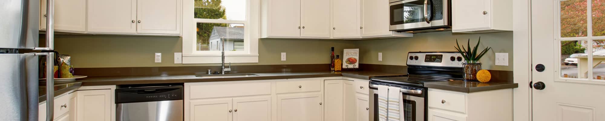 Resprayed kitchen cabinets in Chester