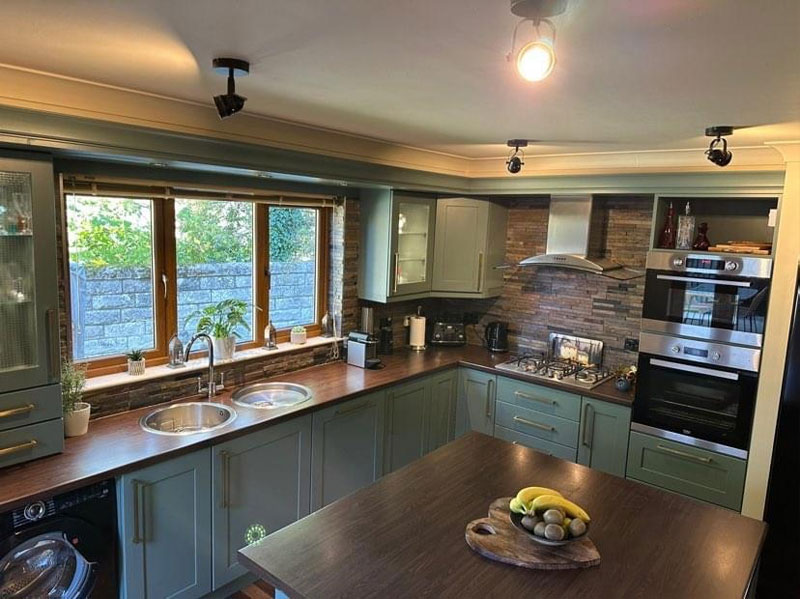 Resprayed kitchen