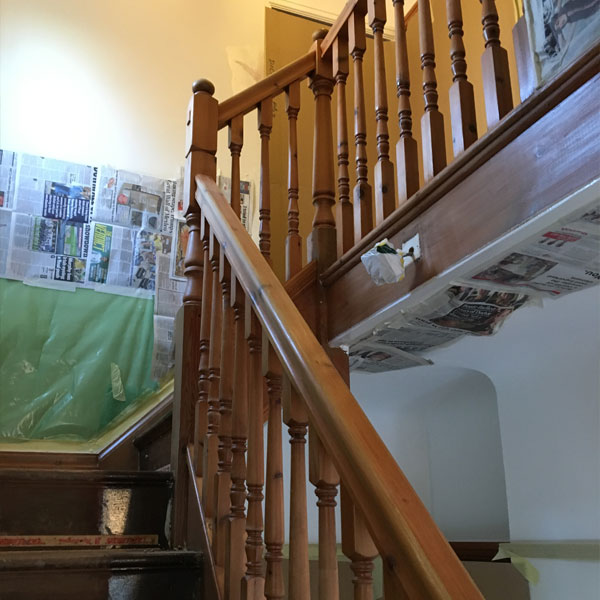Original stairs and banister