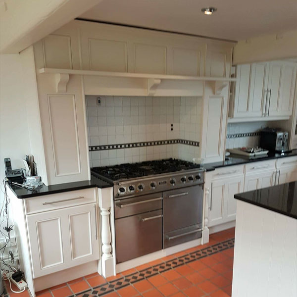 Resprayed kitchen